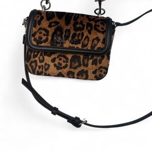 NWT Nine West Women's Mini Leopard Print Tote Crossbody Bag